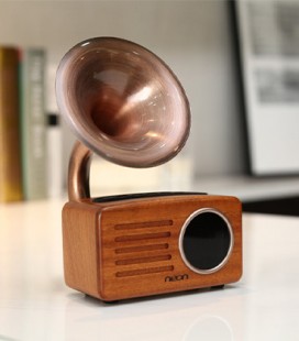NEON MS135D – Retro-Style DAB+ radio with Bluetooth - sapele and red walnut
